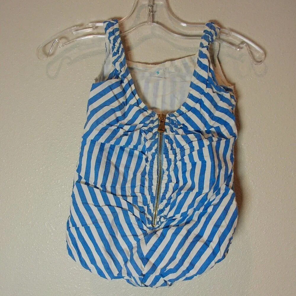 NWT WovenPlay Blue/White Striped Swimsuit